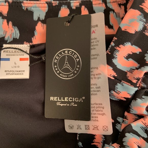 RELLECIGA Women's High Waisted Hipster Bikini Swimsuit Bottom Ruched Size L - Picture 7 of 13